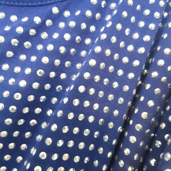 International Concept Royal Blue sequined top - Picture 4 of 5